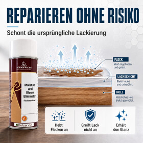 Borma Wachs Moisture and Bloom Eliminator – Effektiver Entferner von Feuchtigkeits- und Alkoholflecken auf lackierten Oberflächen