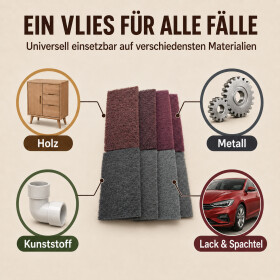 PROFI Schleifvlies – Hochwertige Schleifmittel für Holz, Metall und Kunststoff