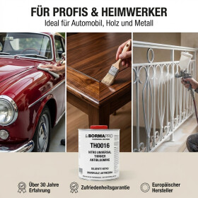 Nitro Universal Verdünner 1L – Hochwirksamer Reiniger & Lösemittel für Lacke, Farben, Harze – Profi Qualität