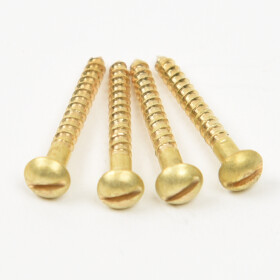 [4 STÜCK] mini Schlitzschrauben 2x16mm Messing roh