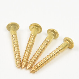 [4 STÜCK] mini Schlitzschrauben 2x16mm Messing roh