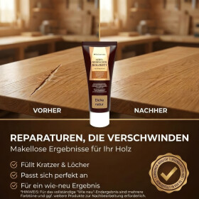 Acryl Holzkitt Feinspachtel für Holz, OSB und Wände in der Tube