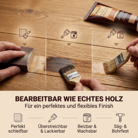 Acryl Holzkitt Feinspachtel für Holz, OSB und Wände in der Tube