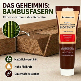 Acryl Faserverstärkter Holzkitt "Extra Stark" für Holz