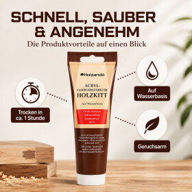 Acryl Faserverstärkter Holzkitt "Extra Stark" für Holz