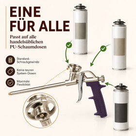 Profi PU-Schaumpistole aus Metall für 1K-Montageschaum