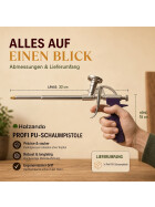 Profi PU-Schaumpistole aus Metall für 1K-Montageschaum
