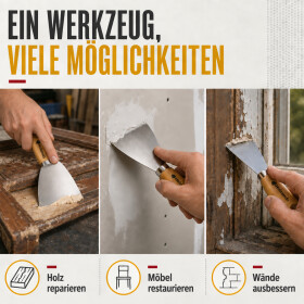 Holzando Spachtel – Edelstahl Spachtel mit...