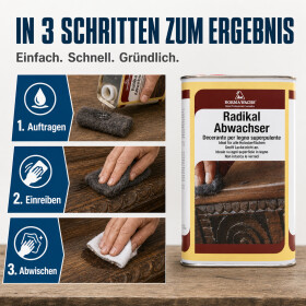 BORMA Wachs Radikal Abwachser | Wachsentferner für Holz | 250 ml – 5 Liter