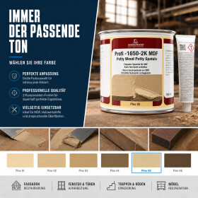 2K Holzkitt 750 ml – Feiner MDF-Kitt für Tischler, Schreiner & Holzreparatur