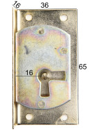Aufsteckschloss aus Messing Rechts Dornmaß 15mm ( Schlüssel separat erhältlich)