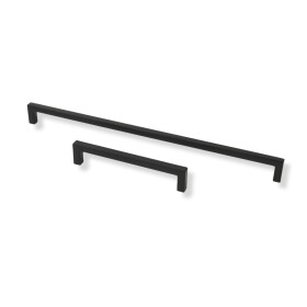 Elegante eckige Möbelgriffe schwarz-matt 320mm