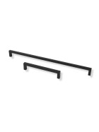 Elegante eckige Möbelgriffe schwarz-matt 320mm