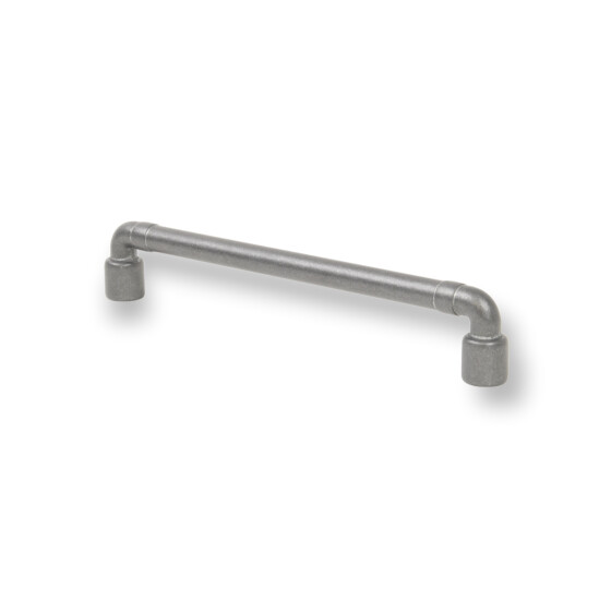 Industriestil Möbelgriff "Wasserleitung" 160 Nickel vintage