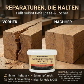Faserverstärkter Holzkitt "Extra Stark" für Holz
