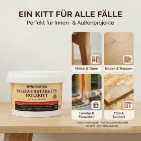 Faserverstärkter Holzkitt "Extra Stark" für Holz