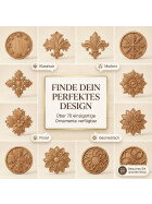 Eck-Ornamente aus Holz zur Verzierung antiker Möbel