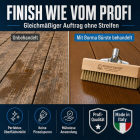 Fußbodenstreichbürste für Terrassendielen