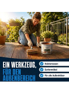Fußbodenstreichbürste für Terrassendielen