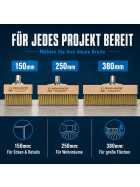 Fußbodenstreichbürste für Terrassendielen